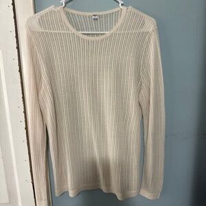 uniqlo mesh cream sweater